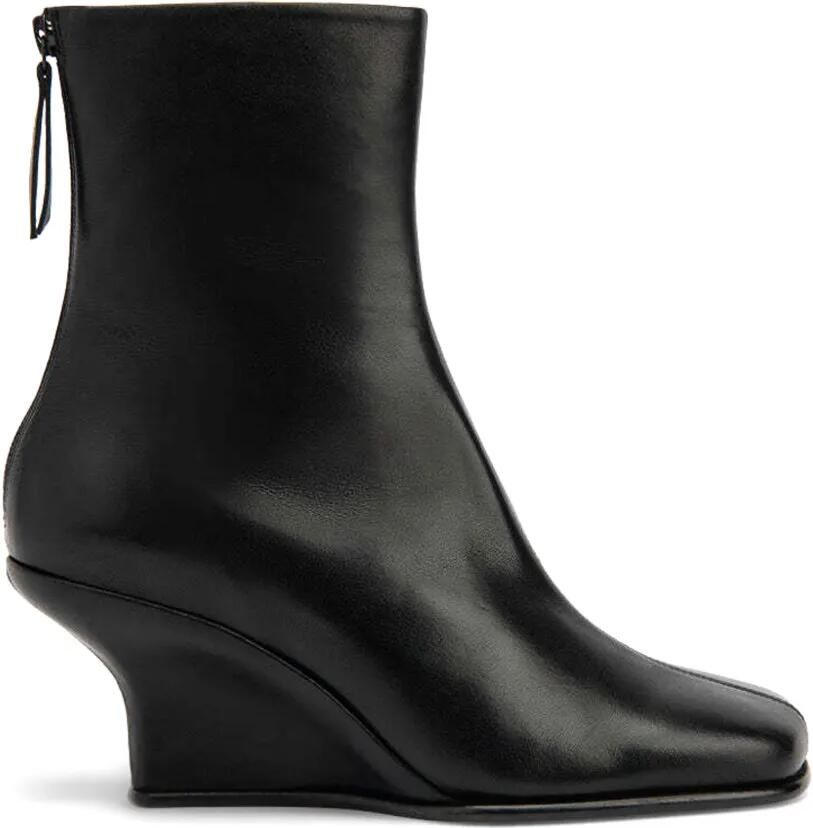 BY FAR Caroo wedge-heel ankle boots Zwart