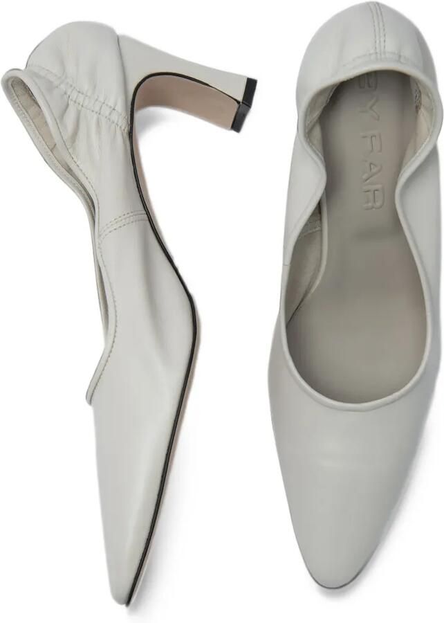 BY FAR Carre 89 leather pumps Wit - Foto 2