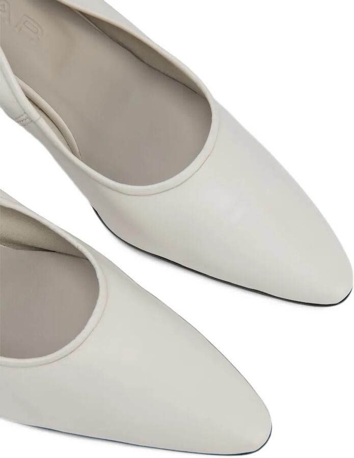 BY FAR Carre 89 leather pumps Wit - Foto 5