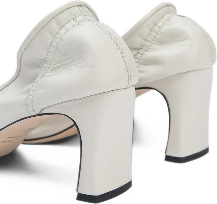 BY FAR Carre 89 leather pumps Wit - Foto 3