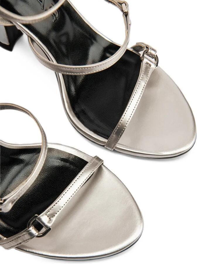 BY FAR Gala metallic sandals Zilver - Foto 4