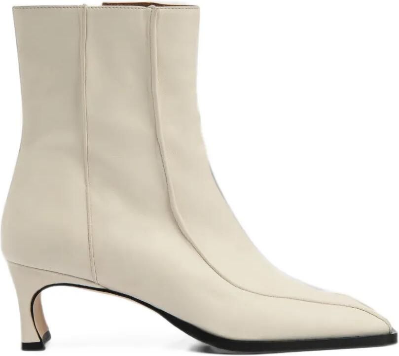 BY FAR Nieves square-toe ankle boots Wit