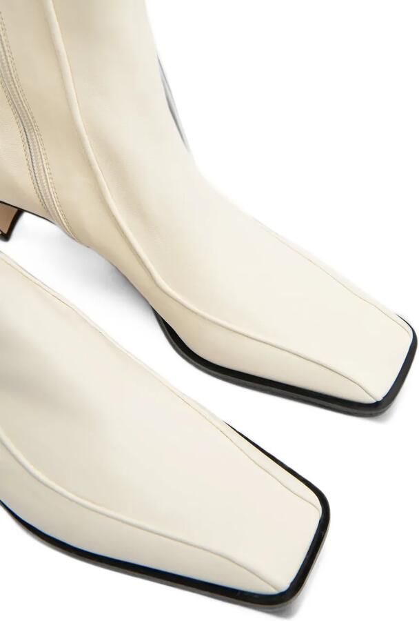BY FAR Nieves square-toe ankle boots Wit - Foto 4