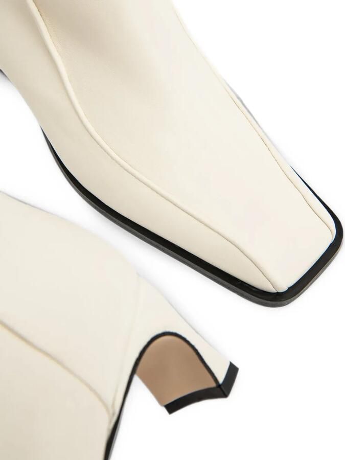 BY FAR Nieves square-toe ankle boots Wit - Foto 3