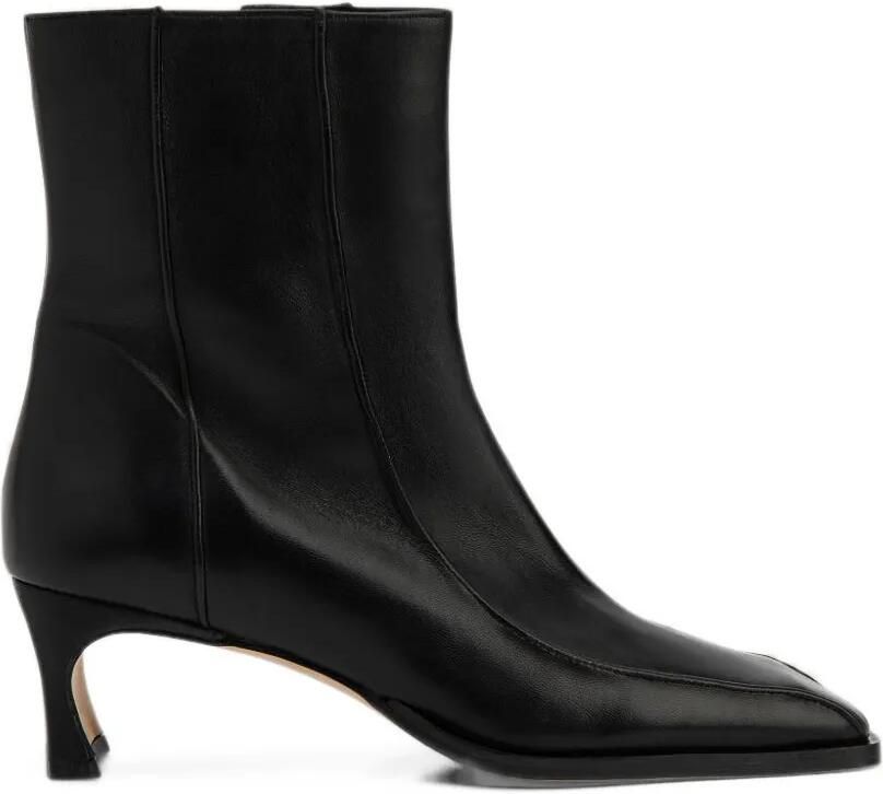 BY FAR Nieves square-toe ankle boots Zwart