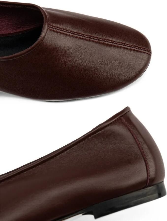 BY FAR Prudence leather ballet flats Bruin - Foto 3