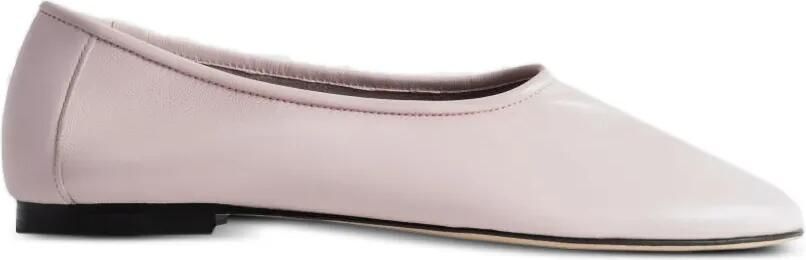 BY FAR Prudence leren ballerina's Roze