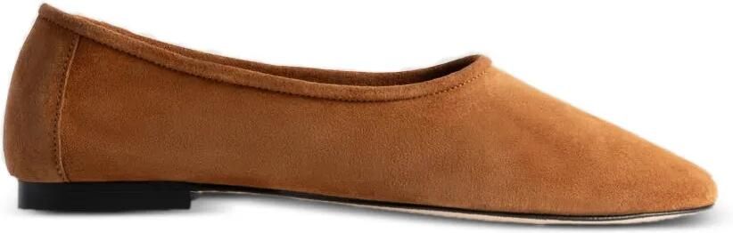 BY FAR Prudence Summer leren ballet Bruin