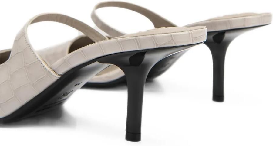 BY FAR Serena crocodile-effect mules Beige - Foto 5
