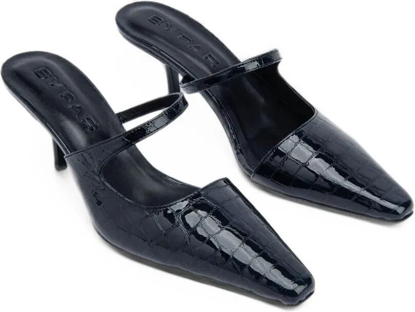 BY FAR Serena crocodile-embossed leather mules Blauw - Foto 4