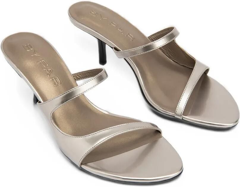 BY FAR Serena metallic-leather sandals Zilver - Foto 5