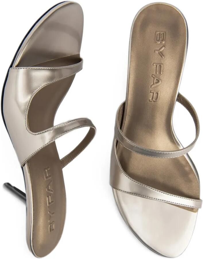 BY FAR Serena metallic-leather sandals Zilver - Foto 2