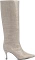 BY FAR Stevie 42 crocodile-embossed boots Beige - Beige