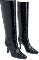 BY FAR Stevie 42 crocodile-embossed leather boots Blauw - Blauw