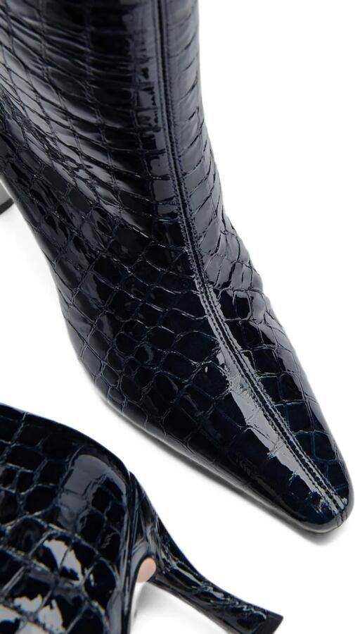 BY FAR Stevie 42 crocodile-embossed leather boots Blauw - Foto 5