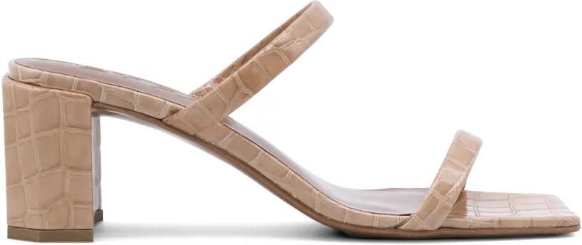 BY FAR Tanya sandalen met vierkante neus en hak Beige
