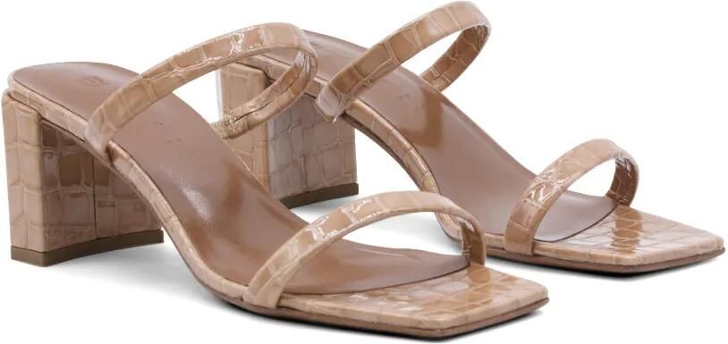 BY FAR Tanya sandalen met vierkante neus en hak Beige - Foto 3