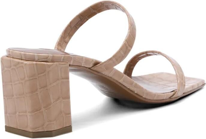 BY FAR Tanya sandalen met vierkante neus en hak Beige - Foto 2