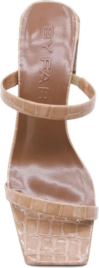BY FAR Tanya sandalen met vierkante neus en hak Beige - Foto 4