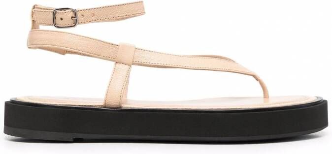 BY FAR Cece sandalen met plateauzool Beige