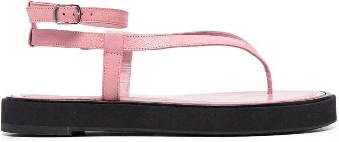 BY FAR Cece sandalen van bewerkt leer Roze