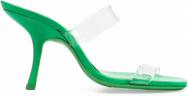 BY FAR Clara sandalen met vierkante neus Groen