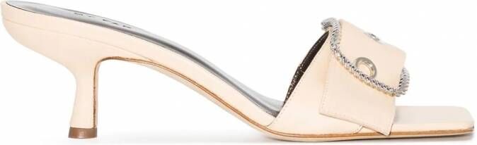 BY FAR Davina sandalen met gesp Beige
