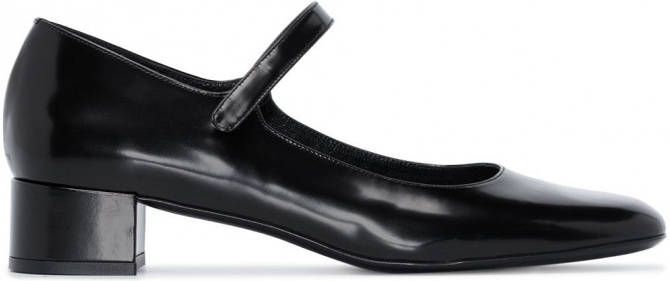 BY FAR Ginny Mary Jane leren pumps Zwart
