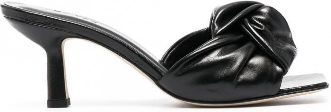 BY FAR 70 mm Lana sandalen Zwart