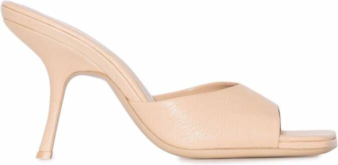 BY FAR Mora sandalen met open neus Beige