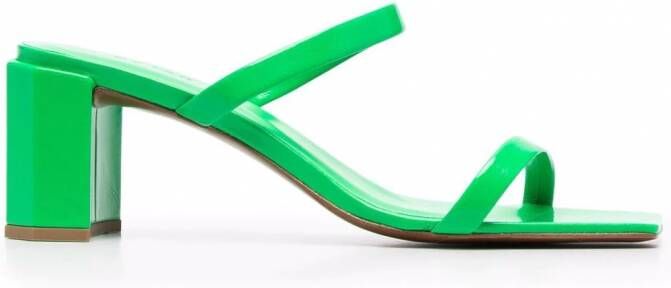 BY FAR Tanya sandalen met vierkante neus Groen