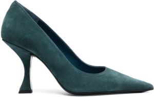BY FAR Viva 95mm pointed pumps Groen