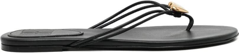 By Malene Birger Natta sandalen met hart Zwart