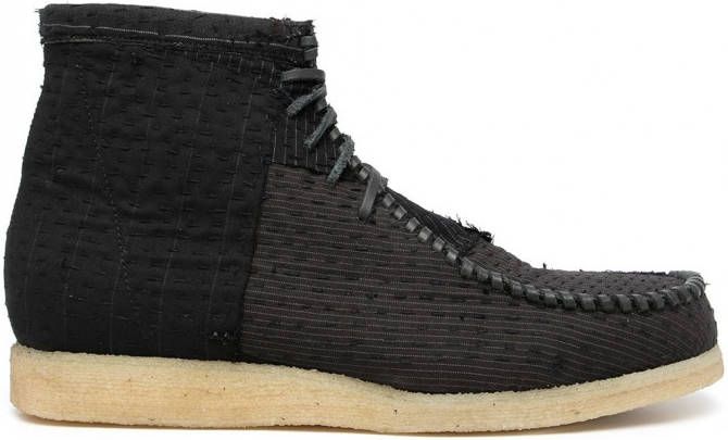 By Walid Desert boots met veters Zwart