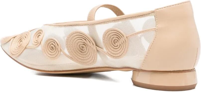 CAFèNOIR Ballerina's met geborduurde spiraal Beige - Foto 3