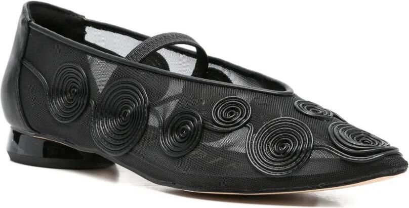CAFèNOIR Ballerina's met spiraal-applicatie Zwart - Foto 2