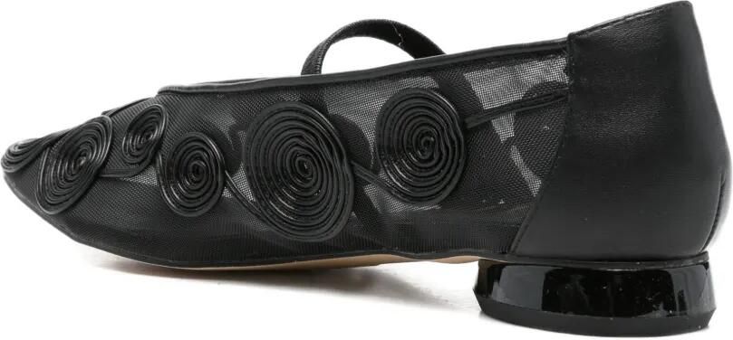 CAFèNOIR Ballerina's met spiraal-applicatie Zwart - Foto 3
