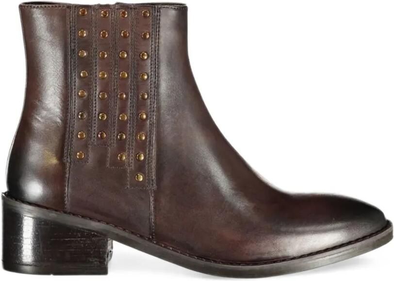 CAFèNOIR Enkellaarzen met studs Bruin