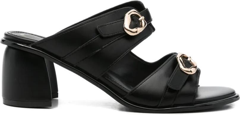 CAFèNOIR Sandalen met gespbandje en blokhak Zwart