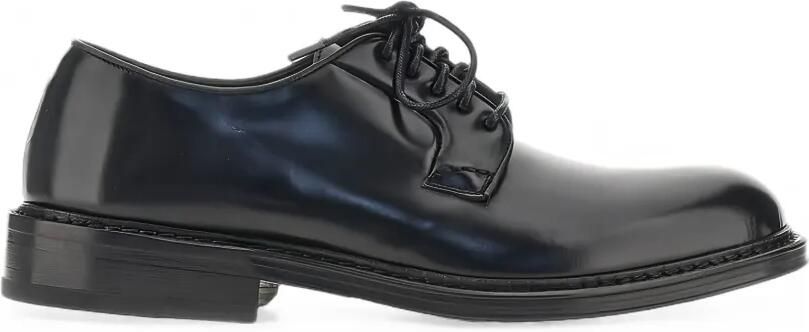 CALCE Gepolijste leren derby schoenen Zwart