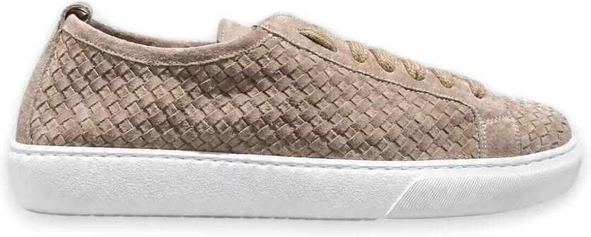 CALCE Geweven sneakers van suède Beige