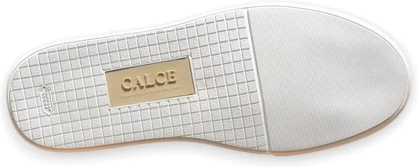 CALCE Geweven sneakers van suède Beige - Foto 4