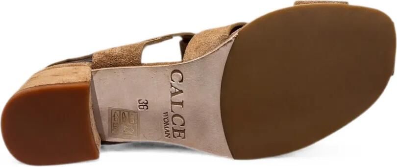 CALCE Leren sandalen met gesp Bruin - Foto 4