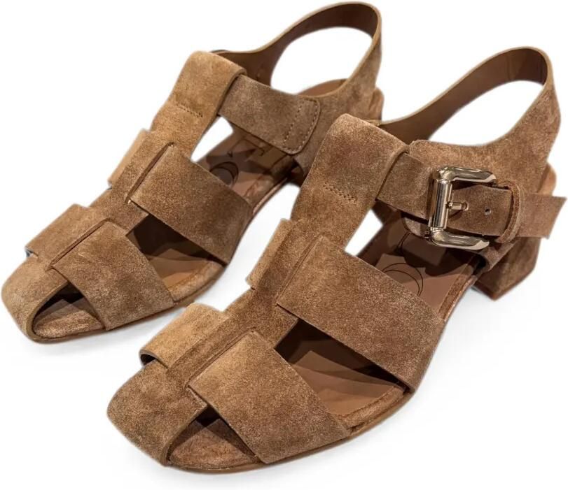CALCE Leren sandalen met gesp Bruin - Foto 2