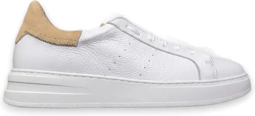 CALCE Leren sneakers met vlakken Wit