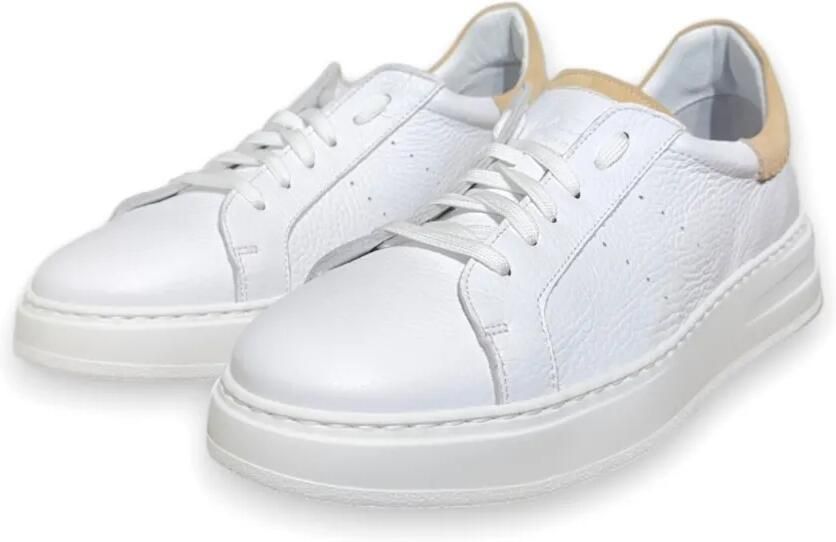 CALCE Leren sneakers met vlakken Wit - Foto 3