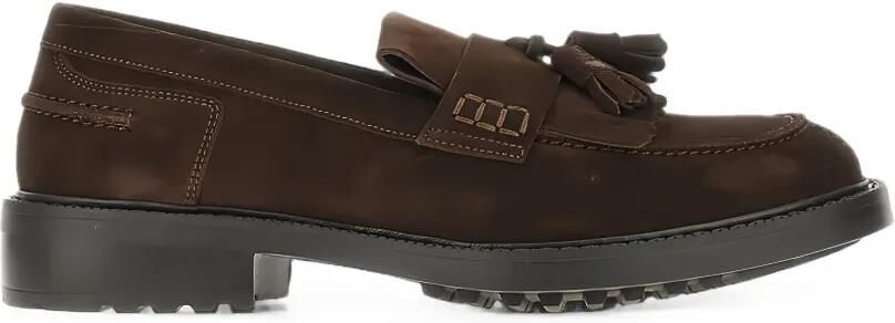 CALCE Loafers met franje Bruin