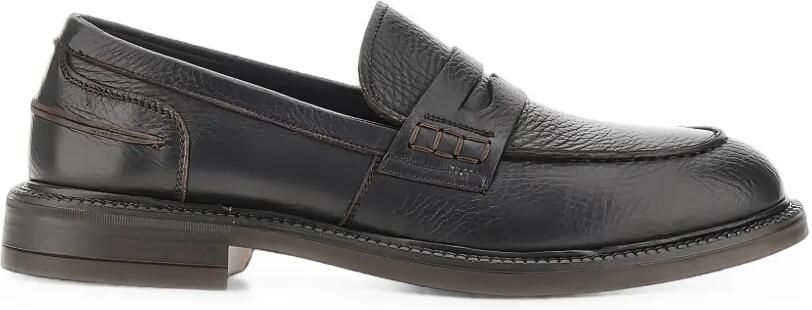 CALCE Loafers van bewerkt leer Bruin