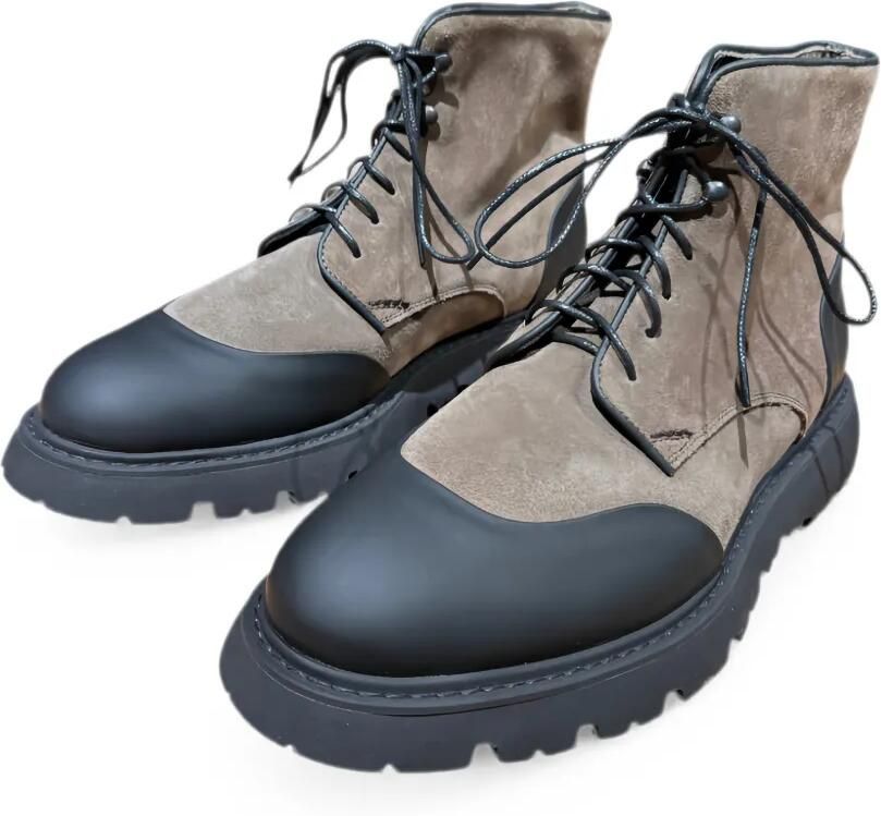 CALCE Sneakers met suède vlakken Beige - Foto 2