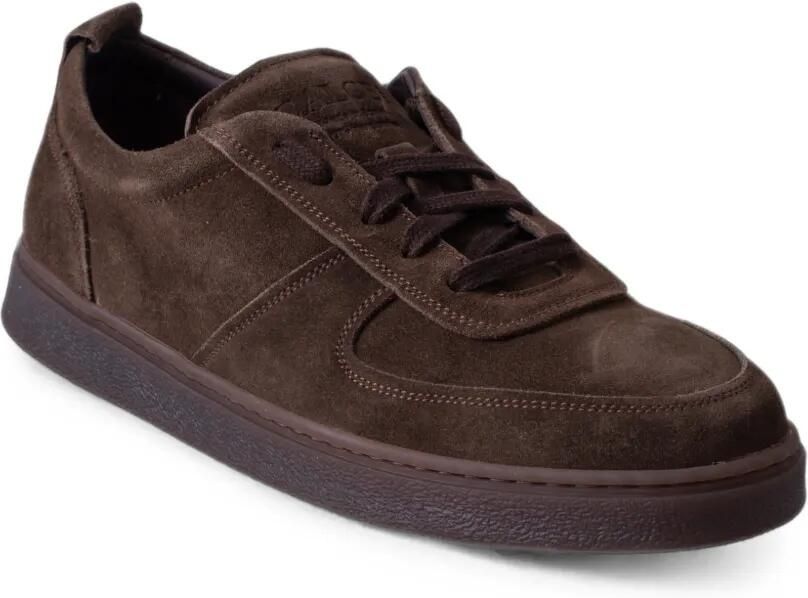 CALCE Suède low-top sneakers met vlakken Bruin